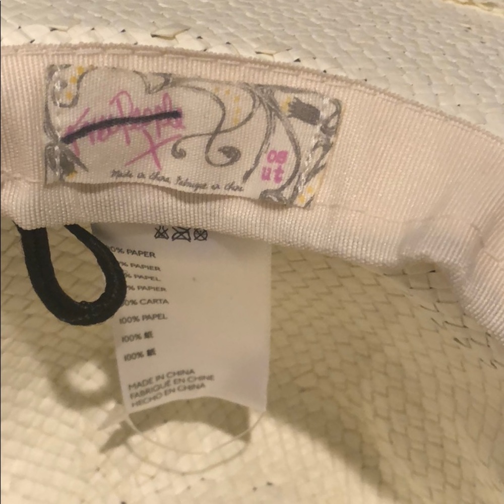 NWOT Free People White carmel hat - Picture 5 of 8